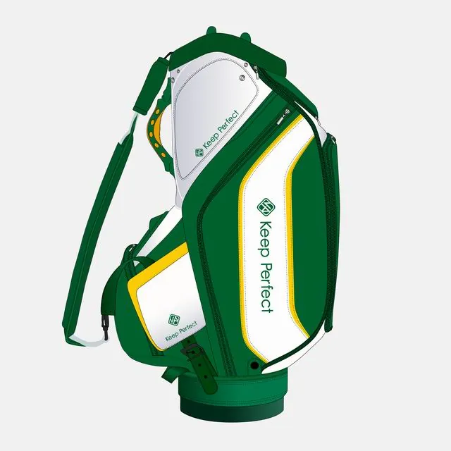 golf staff bag cooler and apparel pockets detail