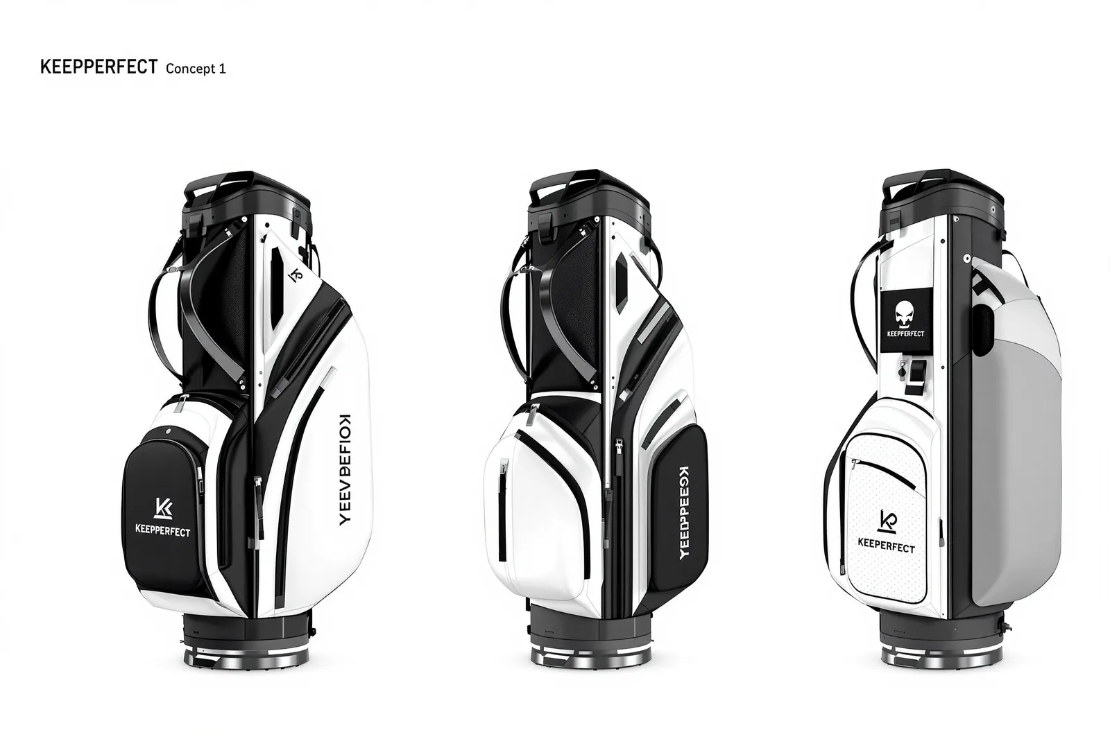 eco-friendly golf bag design detail with sustainable materials