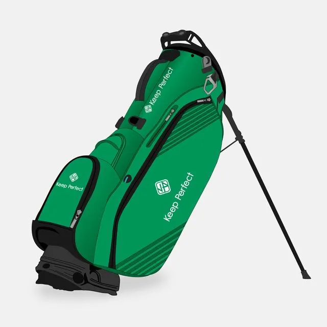 junior and amateur golf stand bag with dual straps and legs