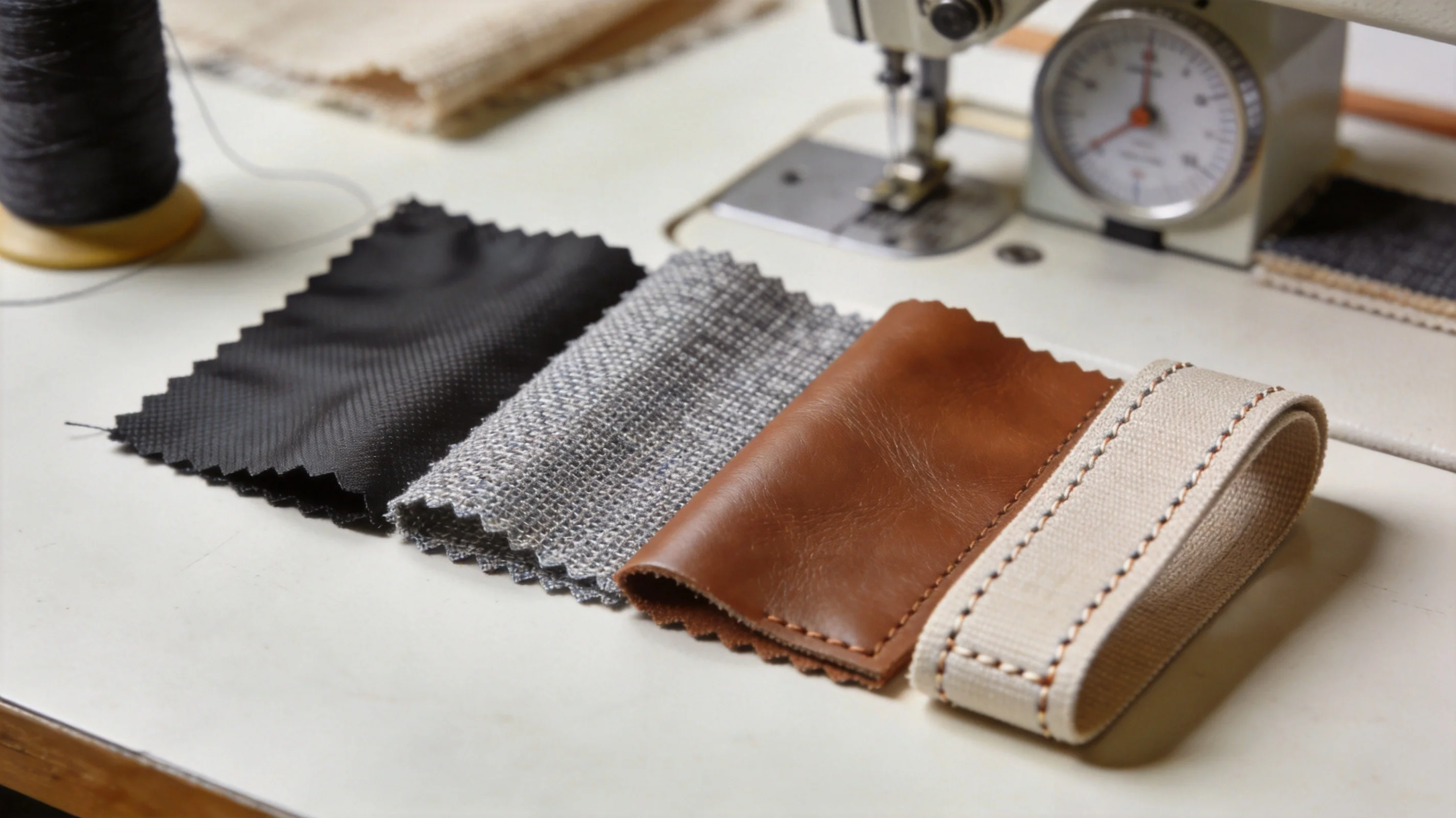 Nylon, polyester, PU and hybrid fabrics are matched by load, tear strength and finish — weighing cost against durability