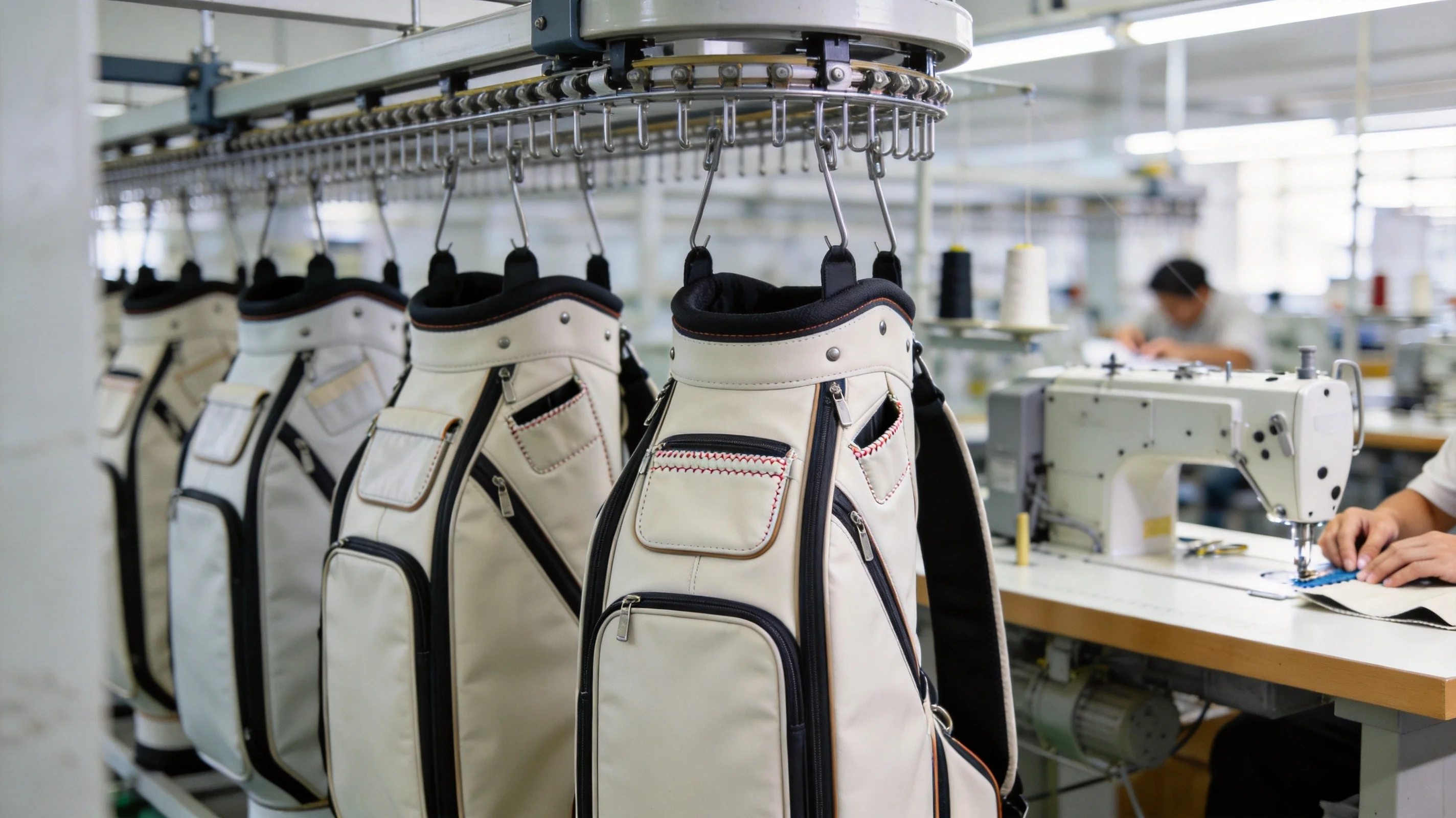 Stage-by-stage OEM production: patterns, pre-production sampling and line cutting all happen in-plant, with AQL inspecti