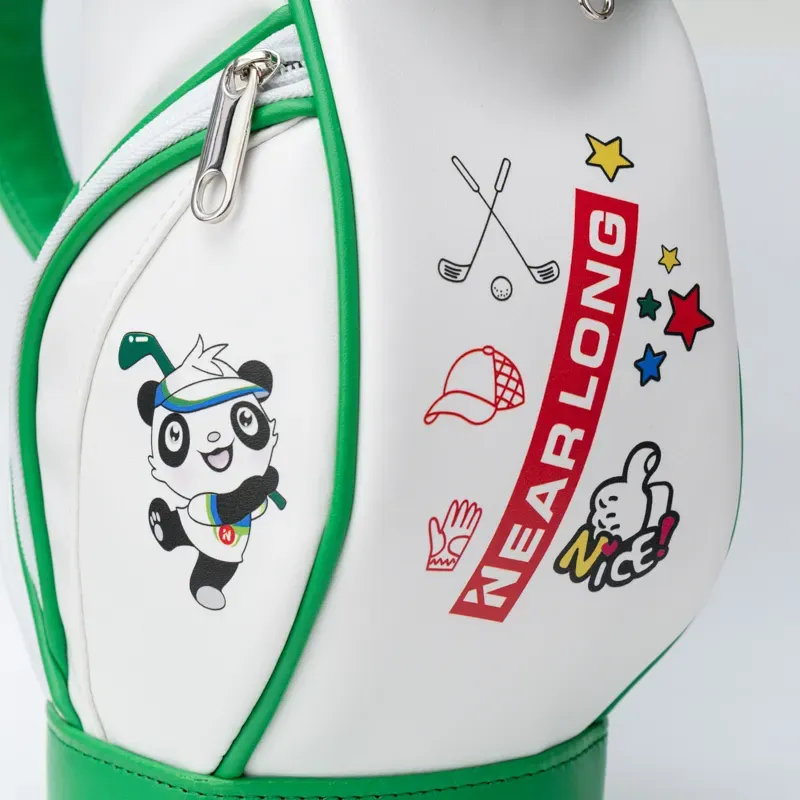 customize a golf sunday bag with your logo on a front branding panel
