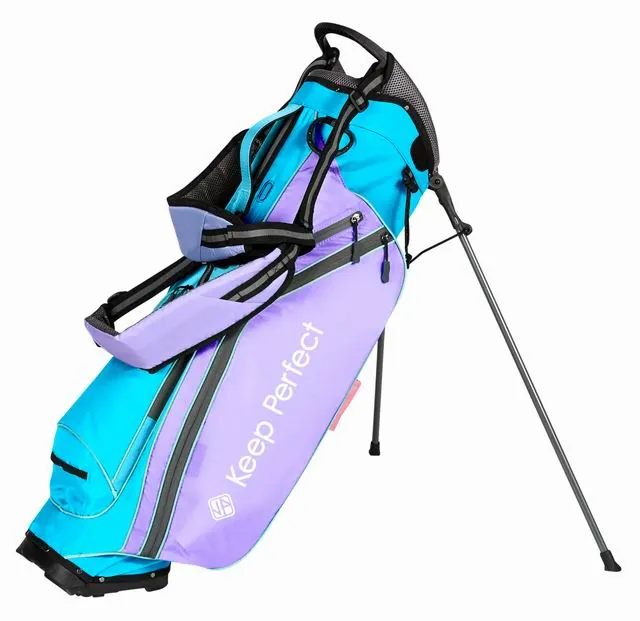 sternum strap positioned on a golf stand bag for maximum comfort