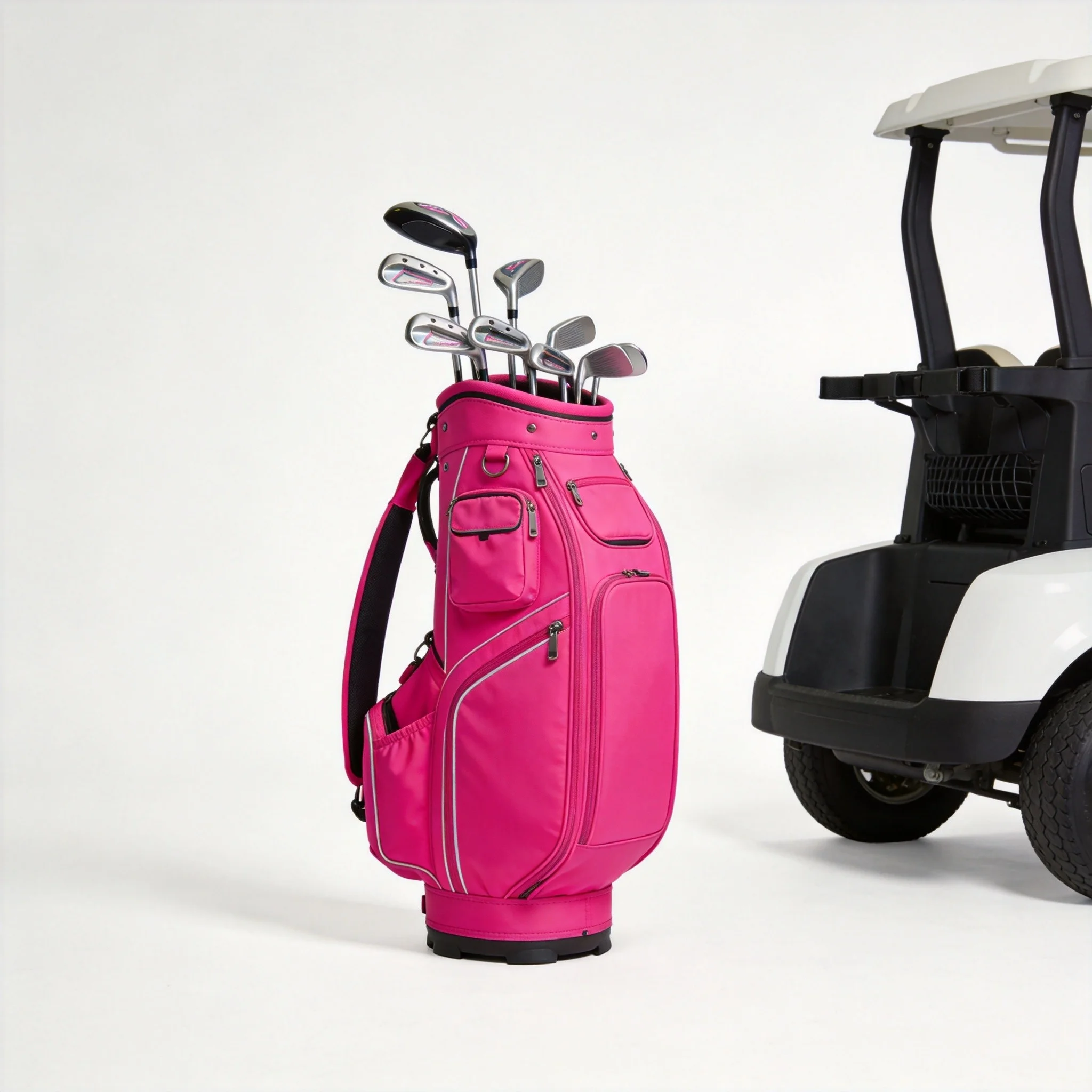 Women's pink golf cart bag