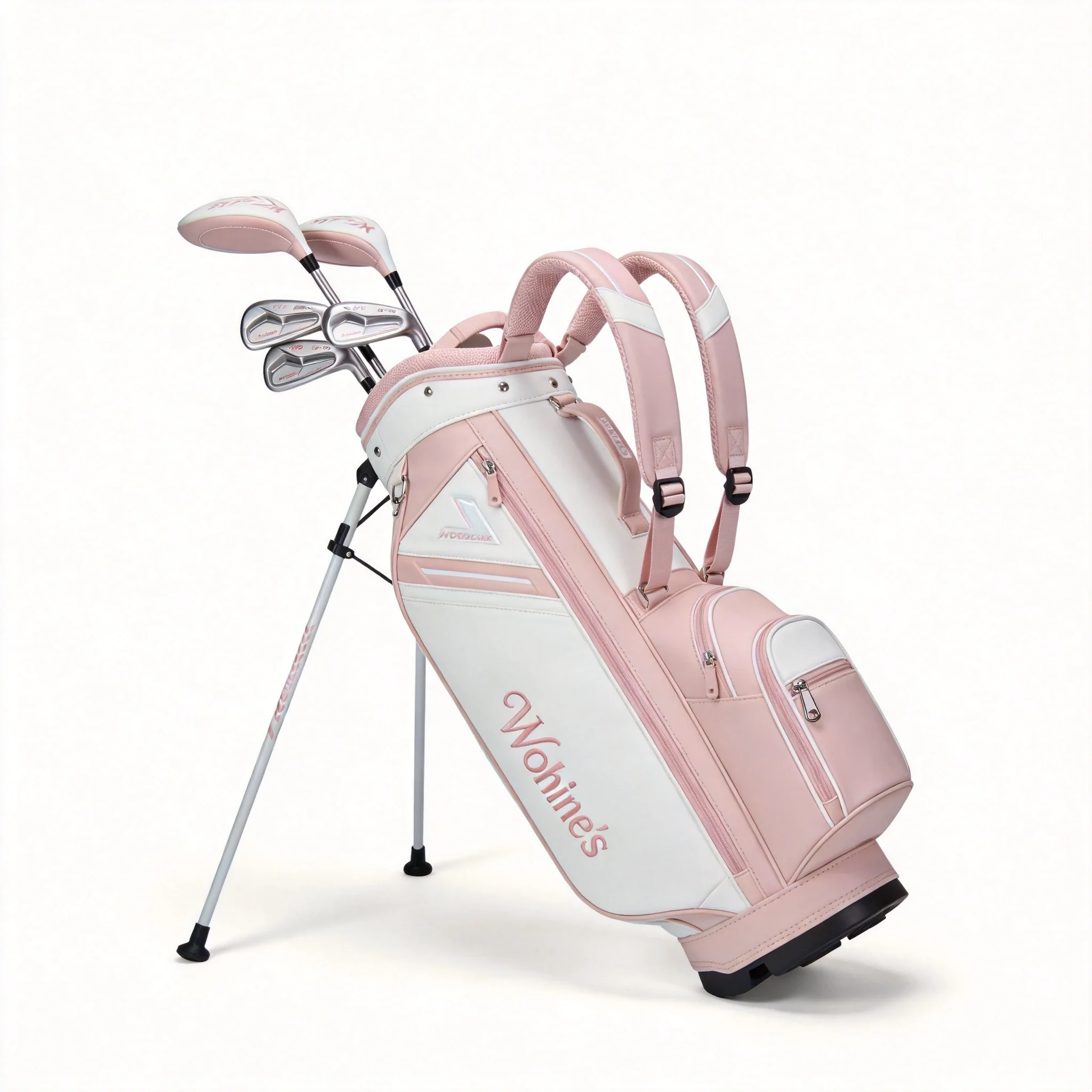 Women's golf stand bag in pastel pink
